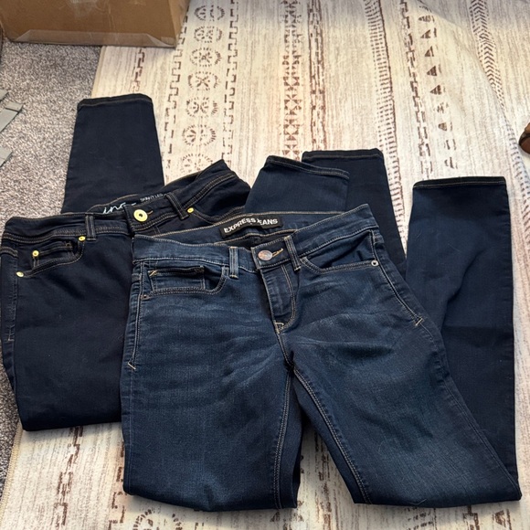 Express and Inc Blue Women's Skinny Jeans - 2 pairs - Picture 2 of 3